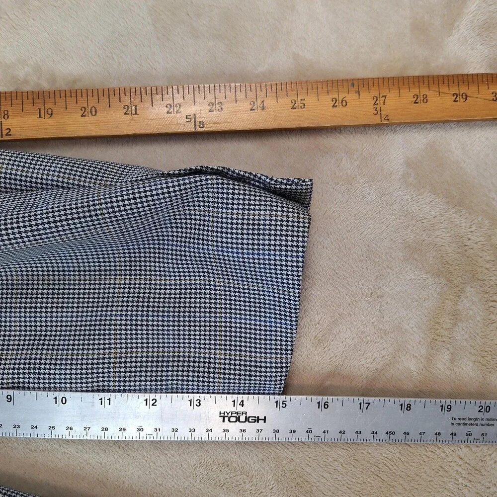 Brooks Brothers Sport Coat Mens 44 Regular Gray Wool Check Single Vent 2 Btn